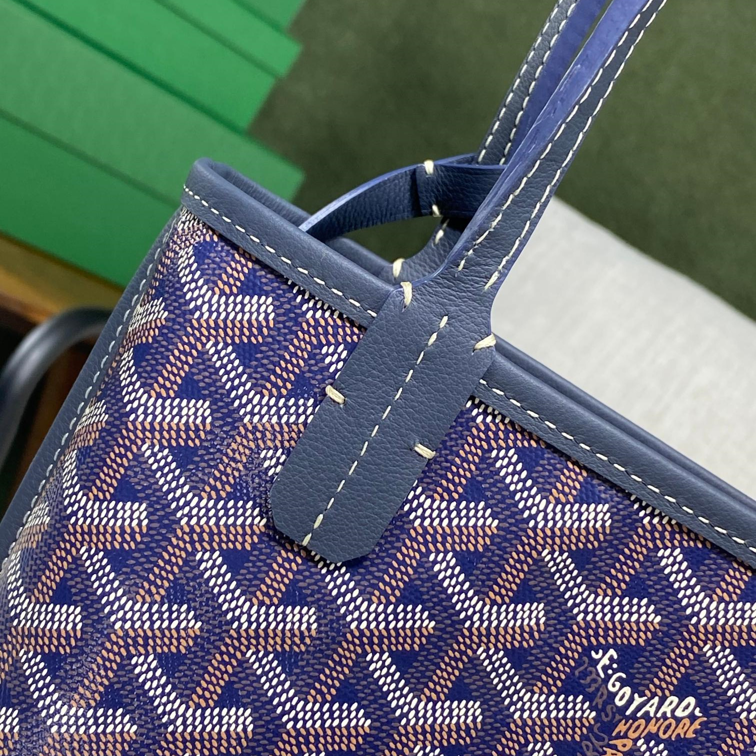 高仿Goyard*GY10184雙面兩用MiniTote手袋深藍免檢版