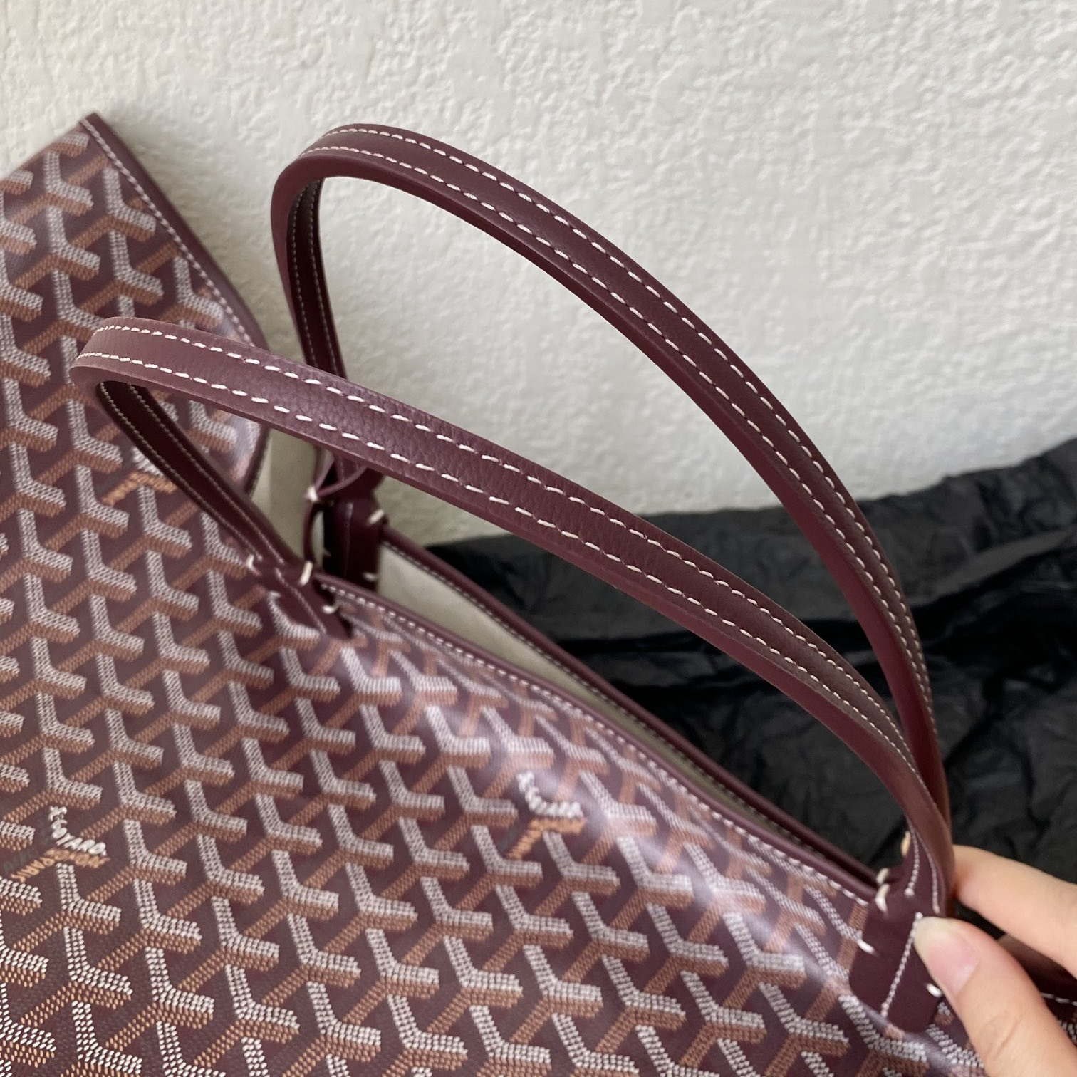 高仿Goyard*STLOUI6滿印Tote媽咪袋朱紅大號免檢版