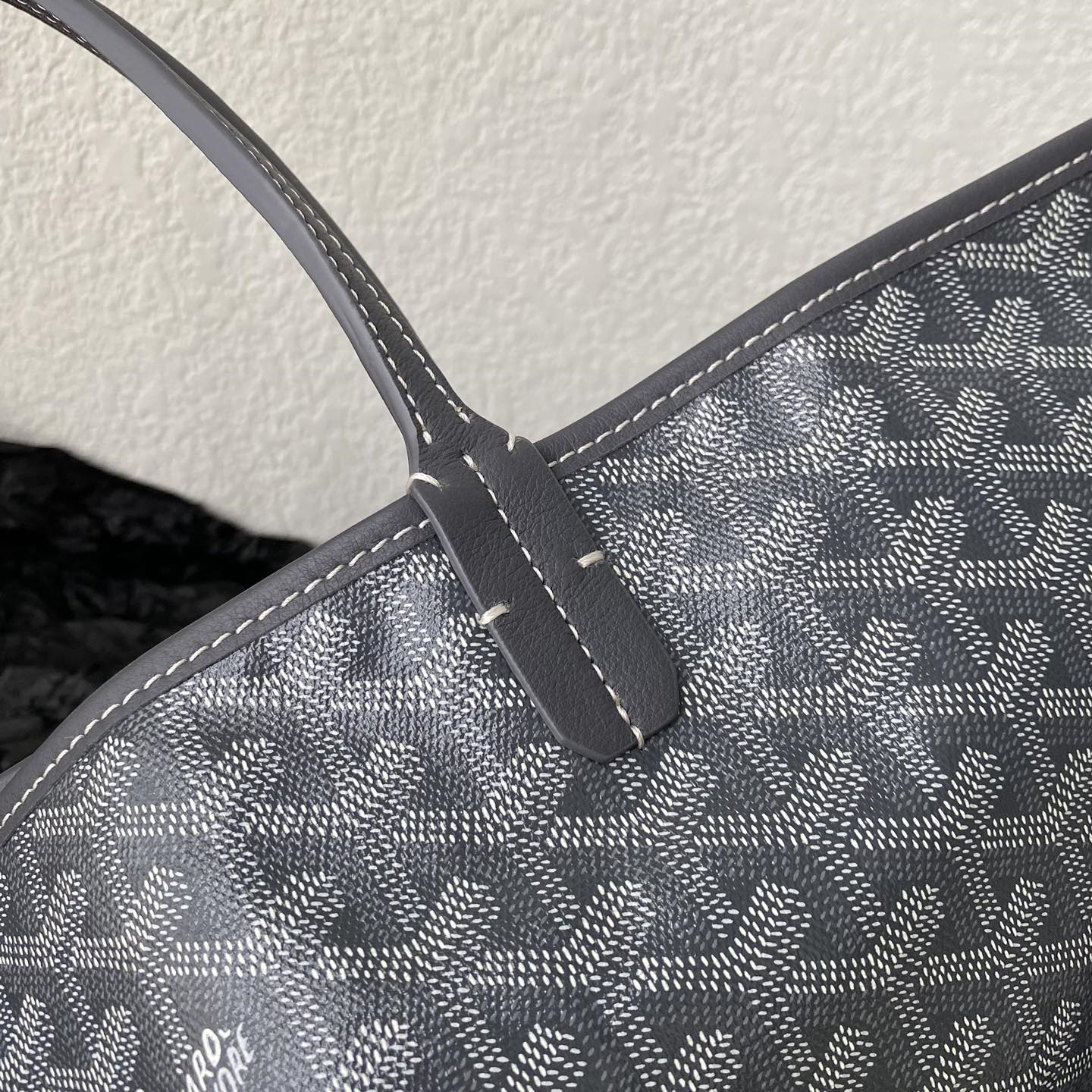 高仿Goyard*STLOUID滿印Tote購物袋灰色中號免檢版