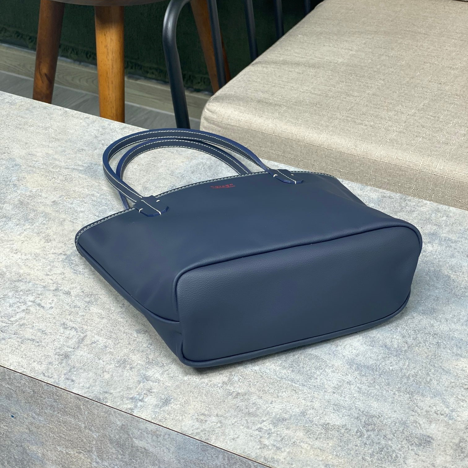 高仿Goyard*GY10184雙面兩用MiniTote手袋深藍免檢版