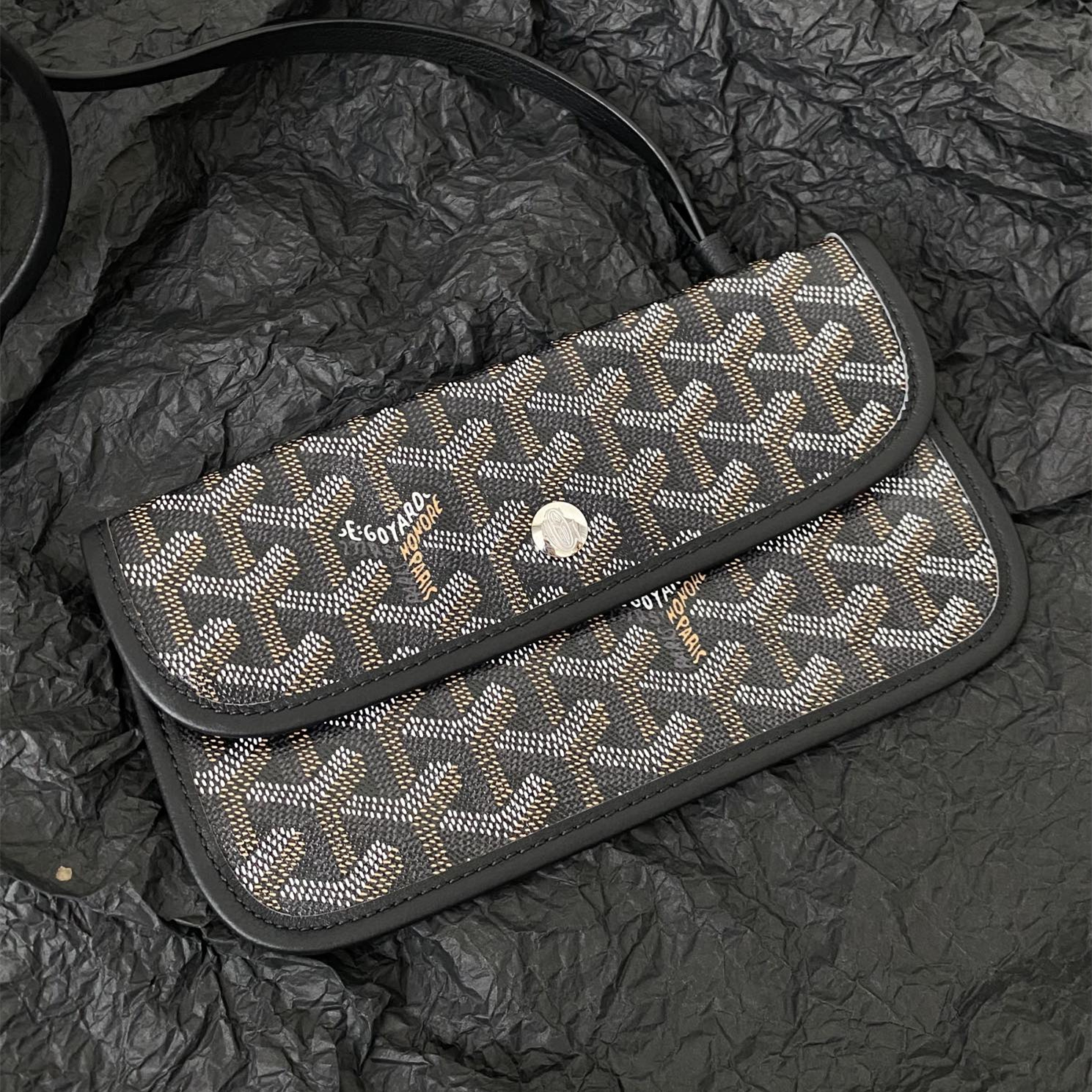 高仿Goyard*STLOUI8滿印Tote媽咪袋黑色大號免檢版