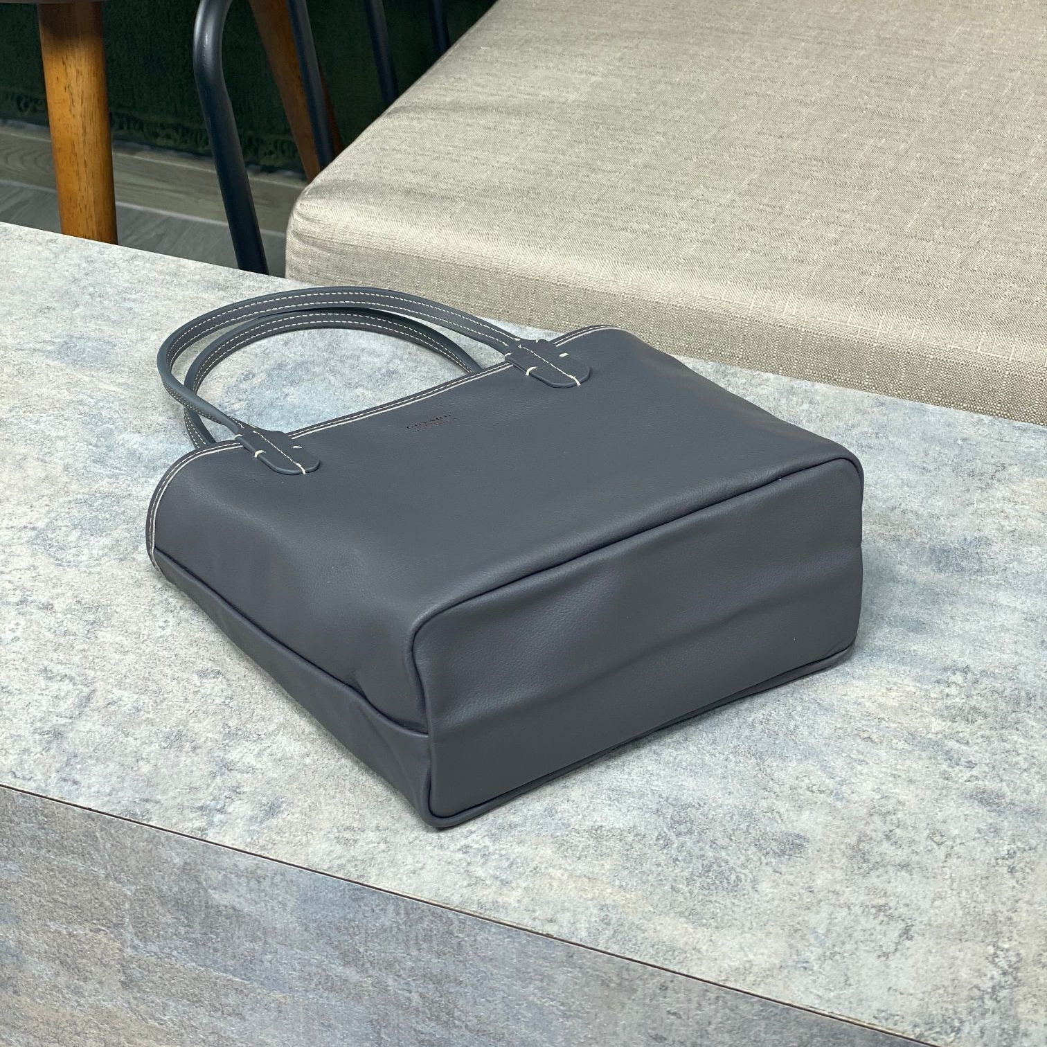 高仿Goyard*GY10181雙面兩用MiniTote手袋灰色免檢版