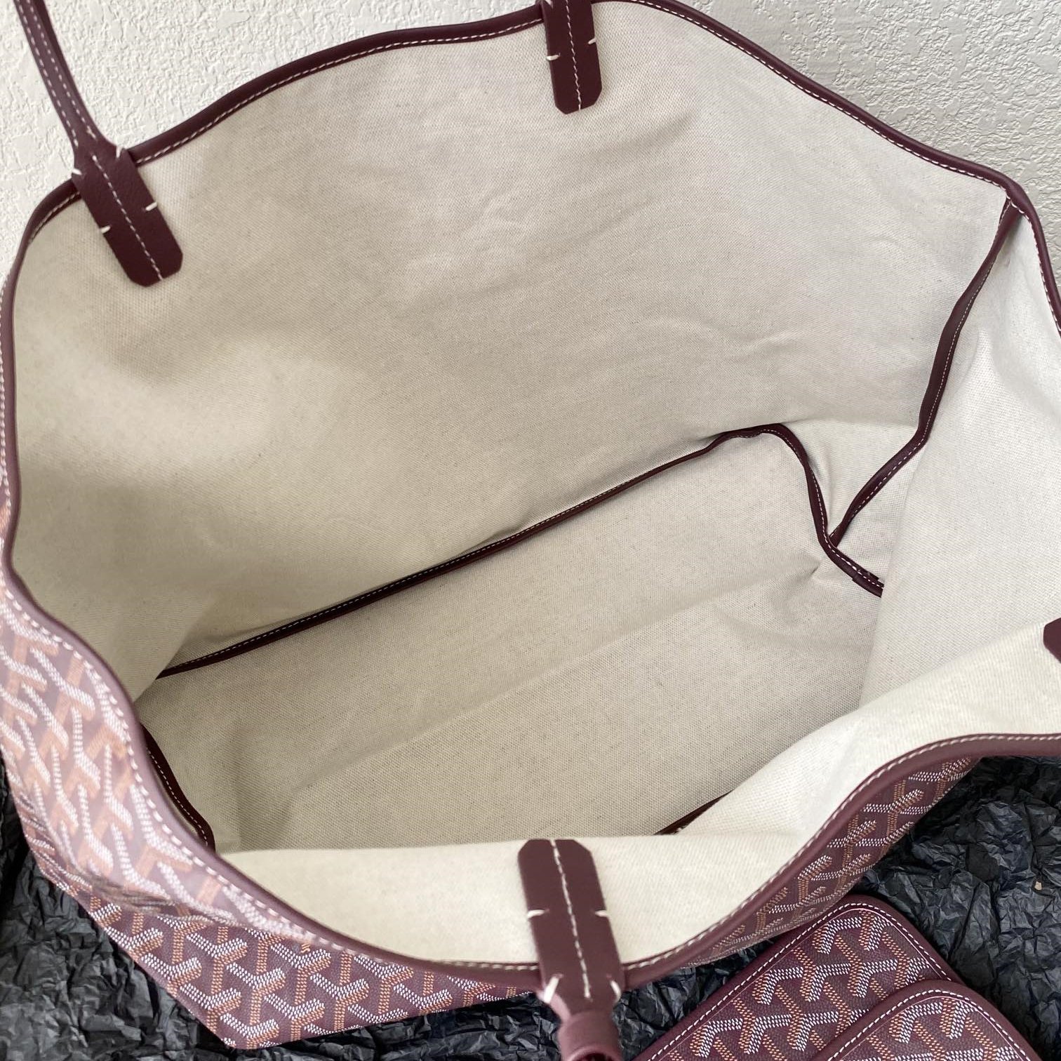 高仿Goyard*STLOUI6滿印Tote媽咪袋朱紅大號免檢版
