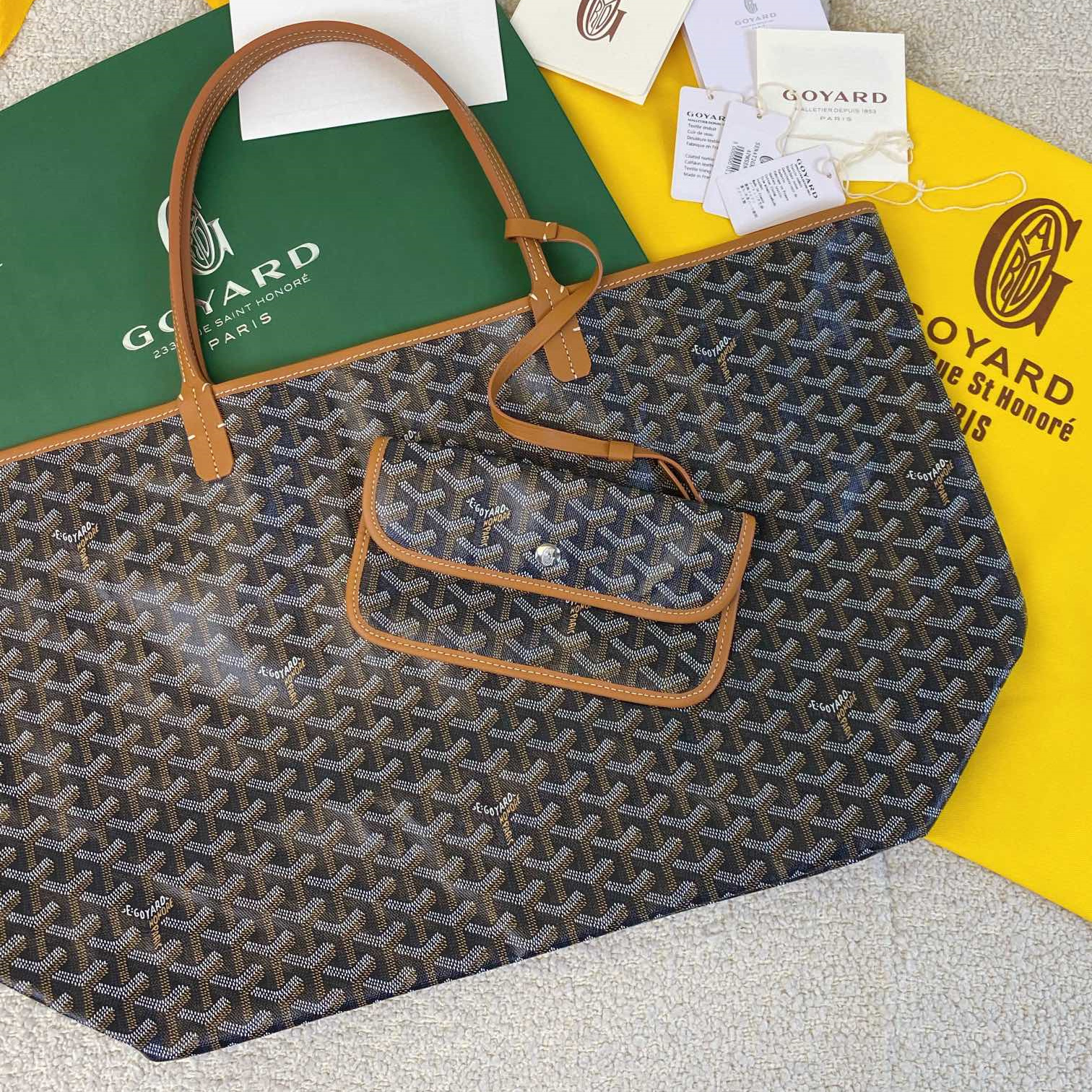 高仿Goyard*STLOUIG滿印Tote購物袋棕色中號免檢版