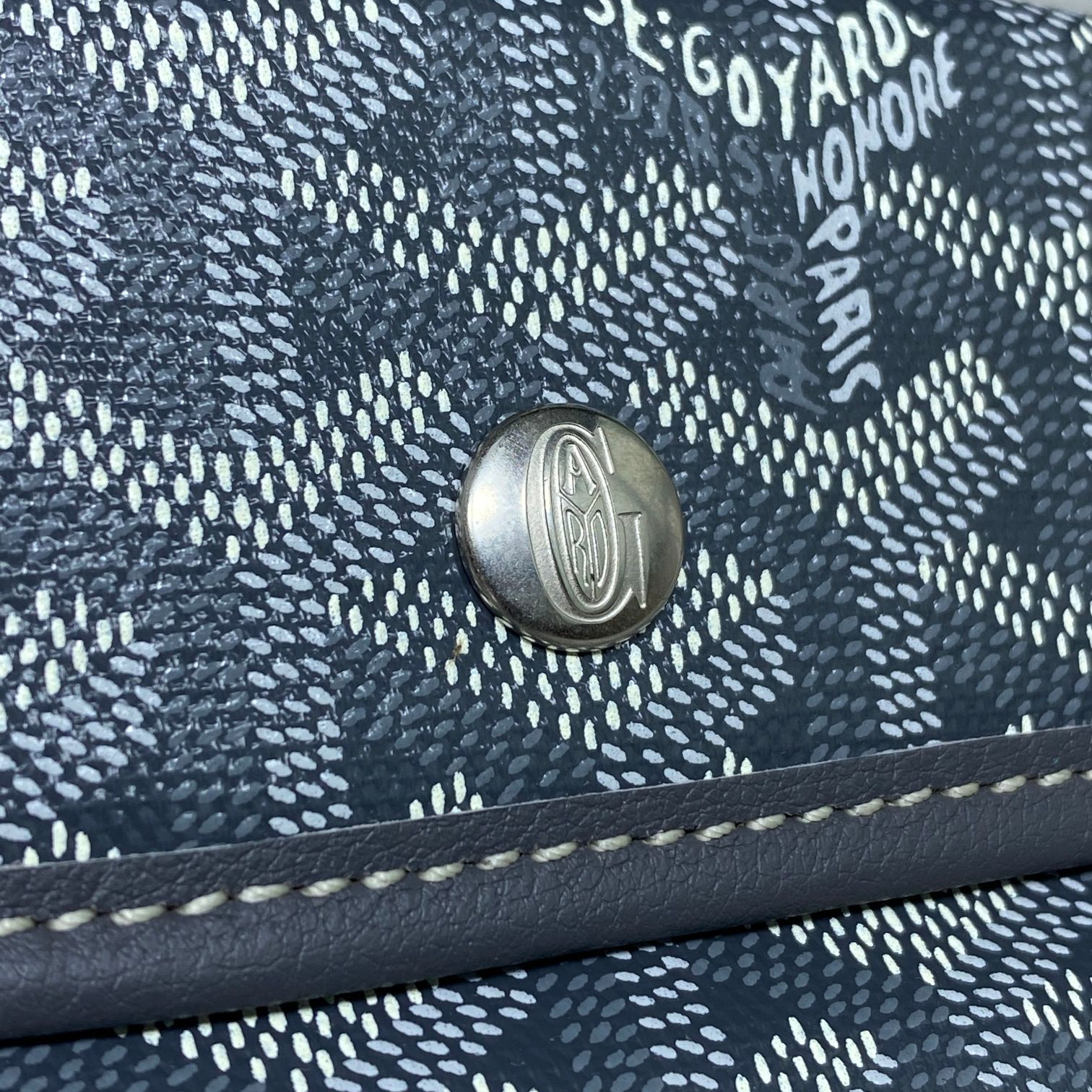 高仿Goyard*GY10181雙面兩用MiniTote手袋灰色免檢版
