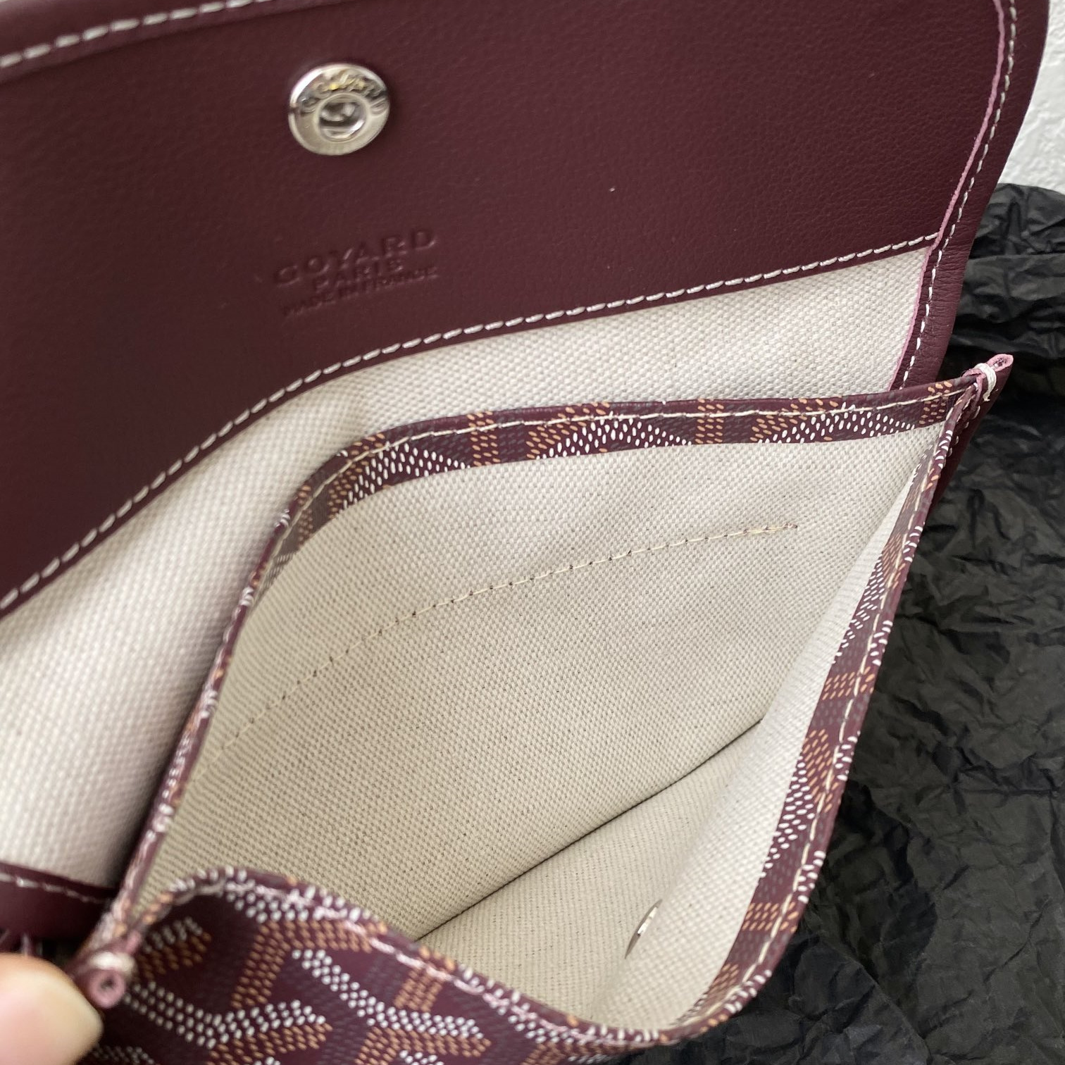 高仿Goyard*STLOUIF滿印Tote購物袋朱紅中號免檢版