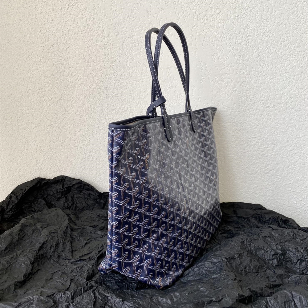 高仿Goyard*STLOUIE滿印Tote購物袋深藍中號免檢版