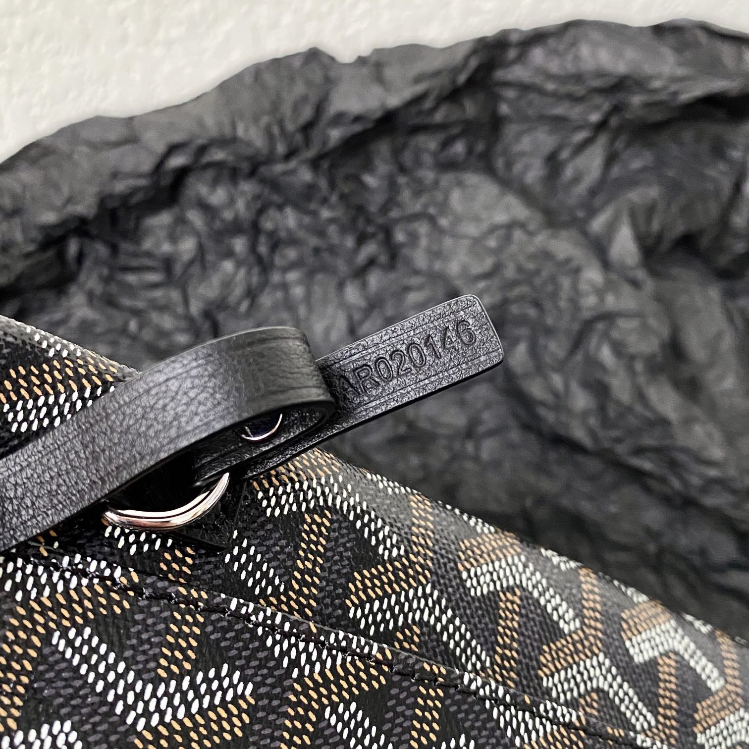 高仿Goyard*STLOUIH滿印Tote購物袋黑色中號免檢版