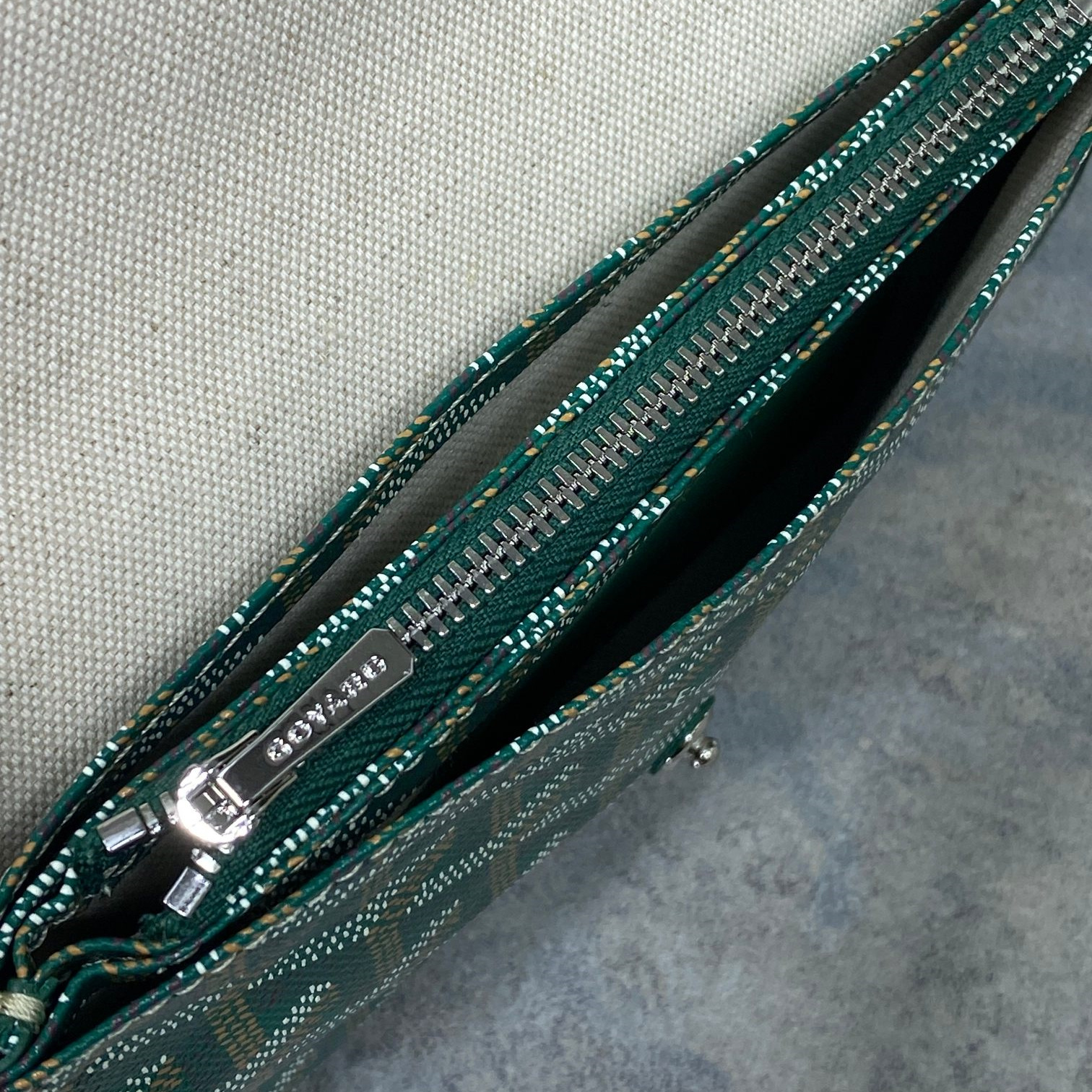 高仿Goyard*PLUMET1小巧信封袋綠色免檢版