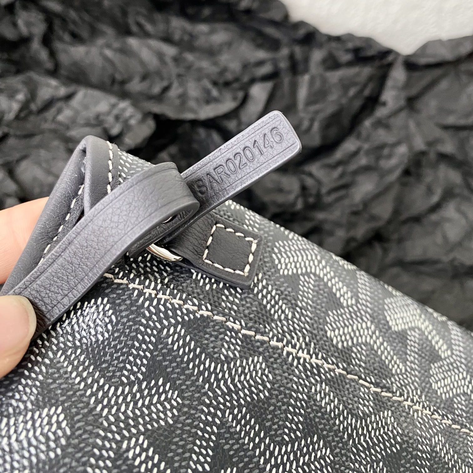 高仿Goyard*STLOUID滿印Tote購物袋灰色中號免檢版
