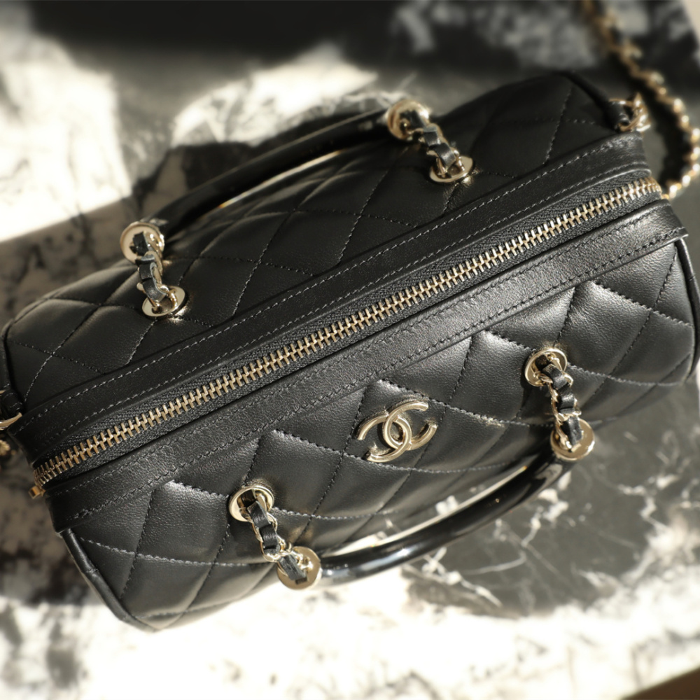 高仿Chanel*25C系列AS4411小羊皮手提單肩包小號免檢版