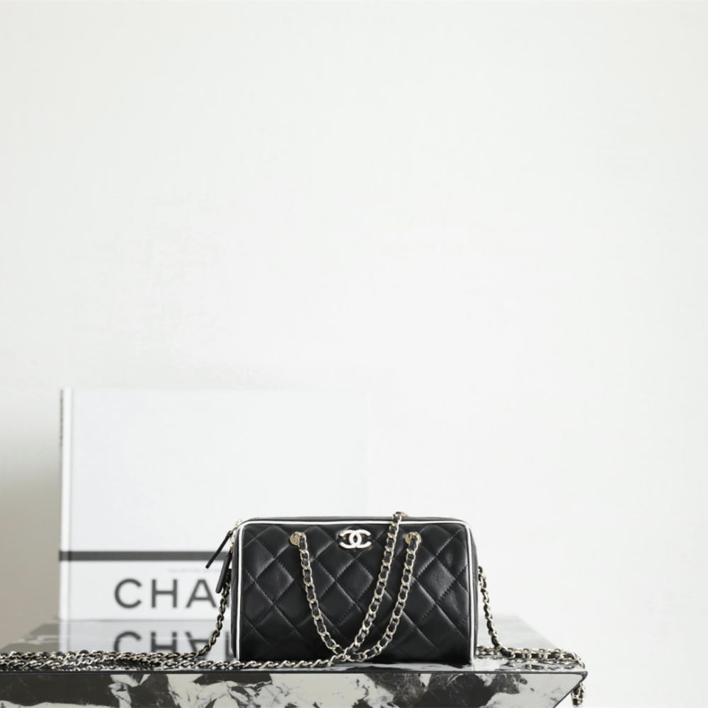 高仿Chanel*25P系列AS4515小羊皮拼色單肩包小號免檢版