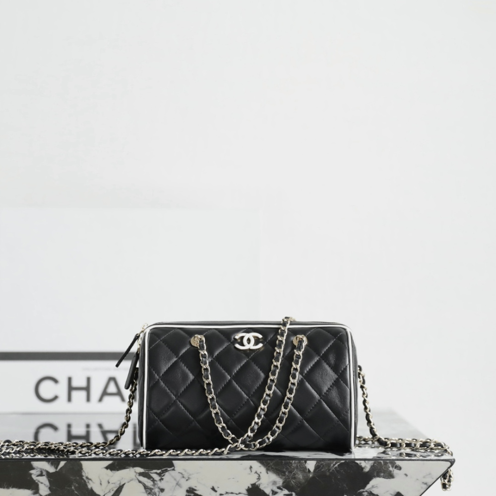 高仿Chanel*25P系列AS4515小羊皮拼色單肩包小號免檢版