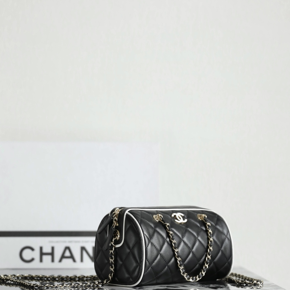 高仿Chanel*25P系列AS4515小羊皮拼色單肩包小號免檢版