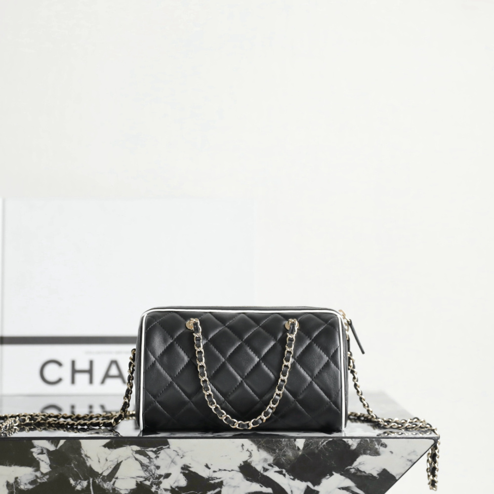 高仿Chanel*25P系列AS4515小羊皮拼色單肩包小號免檢版