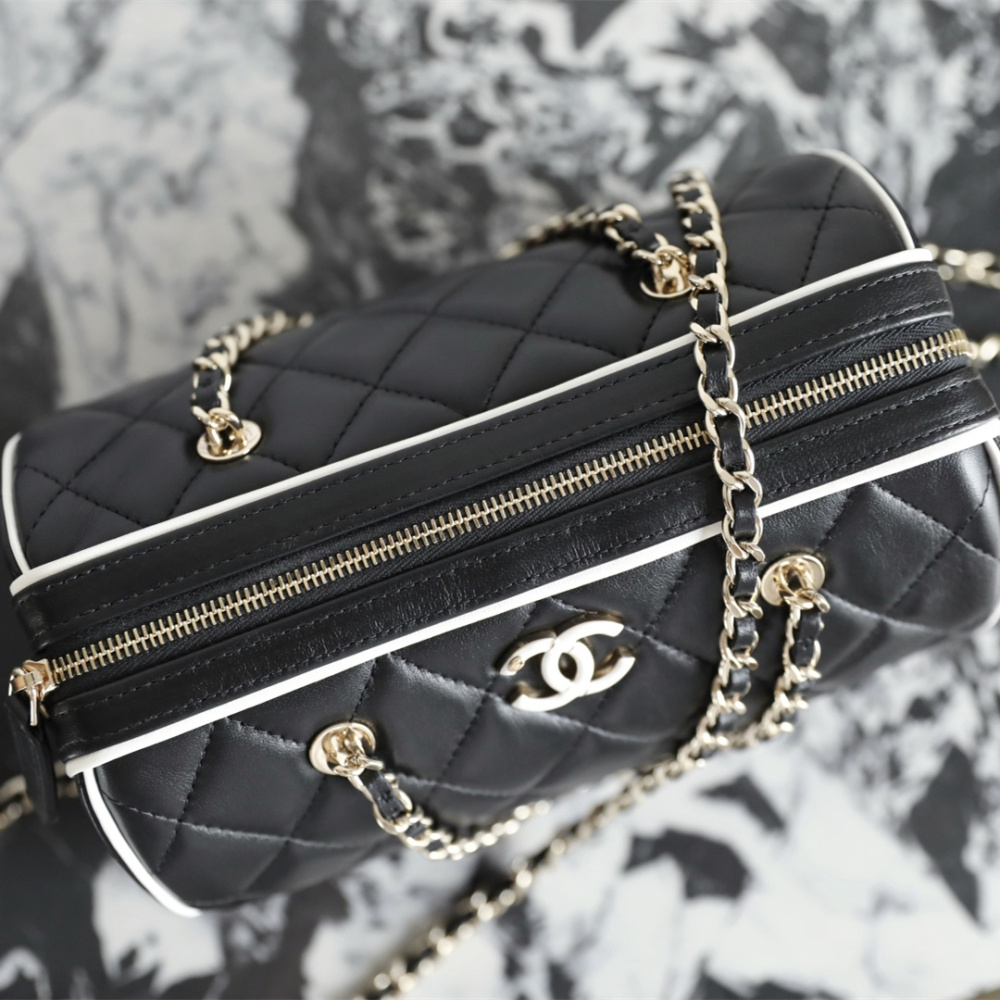 高仿Chanel*25P系列AS4515小羊皮拼色單肩包小號免檢版