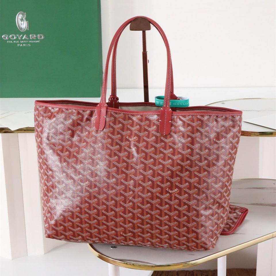 高仿Goyard*STLOUIP5滿印Tote手提袋鮮紅免檢版小號