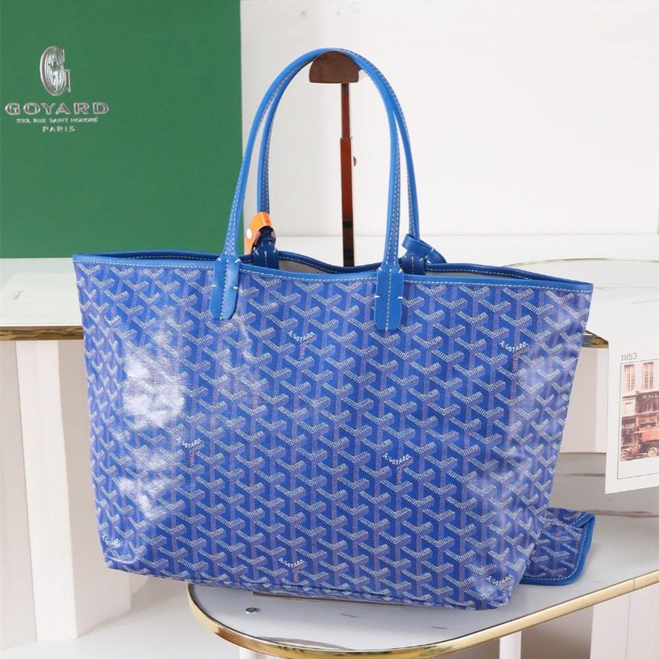 高仿Goyard*STLOUIP6滿印Tote手提袋天藍免檢版小號