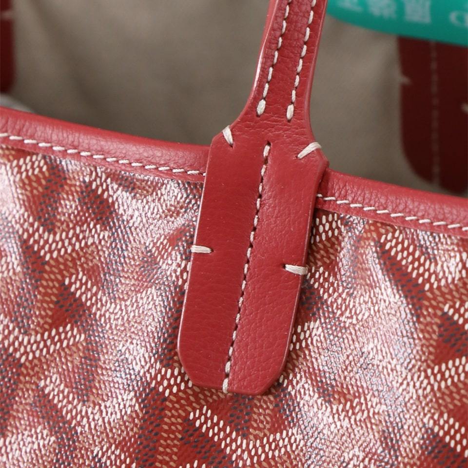高仿Goyard*STLOUIP5滿印Tote手提袋鮮紅免檢版小號