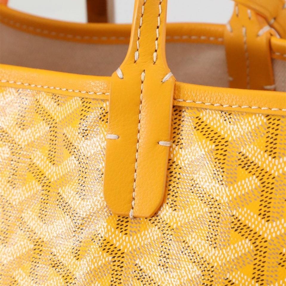 高仿Goyard*STLOUIP7滿印Tote手提袋黃色免檢版小號