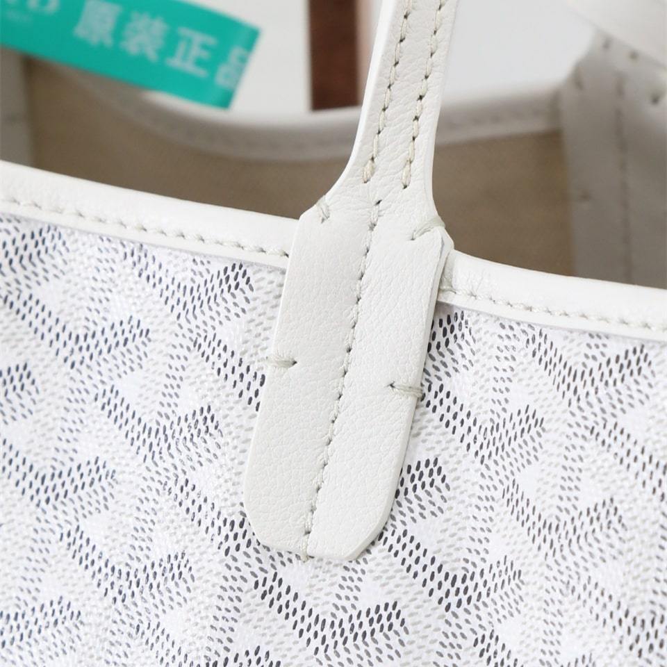 高仿Goyard*STLOUIP9滿印Tote手提袋白色免檢版小號