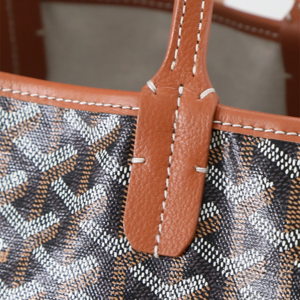 高仿Goyard*STLOUIP1滿印Tote手提袋棕色免檢版小號