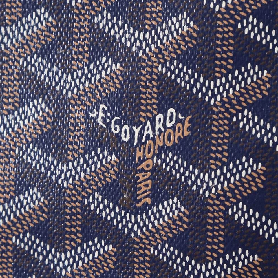 高仿Goyard*STLOUIP3滿印Tote手提袋藍色免檢版小號
