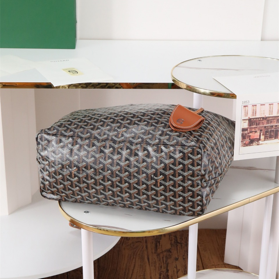 高仿Goyard*STLOUIP1滿印Tote手提袋棕色免檢版小號