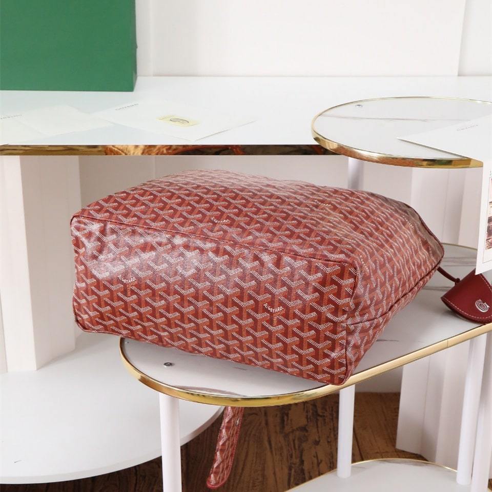 高仿Goyard*STLOUIP5滿印Tote手提袋鮮紅免檢版小號
