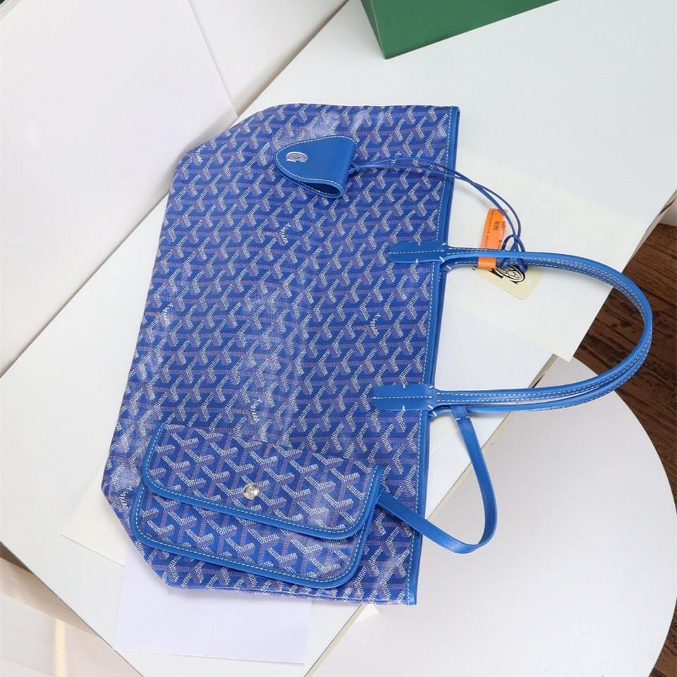 高仿Goyard*STLOUIP6滿印Tote手提袋天藍免檢版小號
