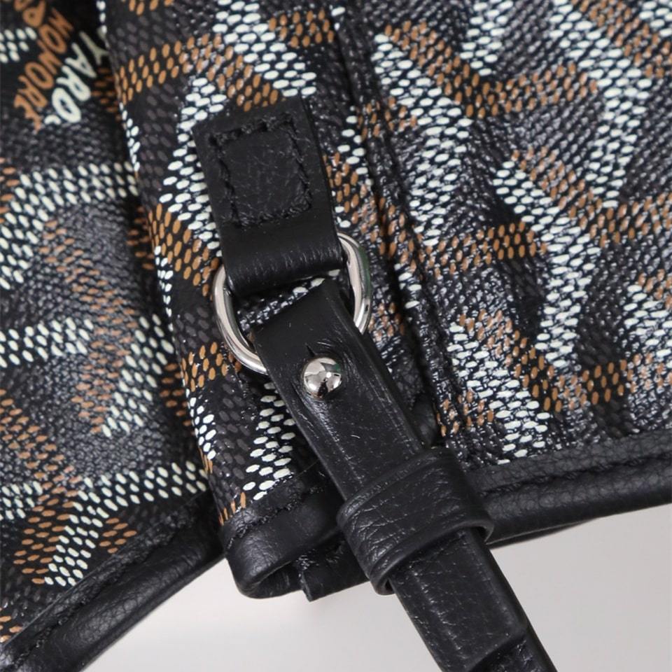 高仿Goyard*STLOUIP2滿印Tote手提袋黑色免檢版小號