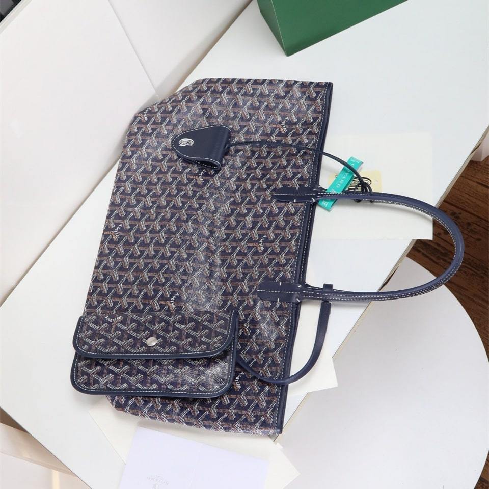 高仿Goyard*STLOUIP3滿印Tote手提袋藍色免檢版小號