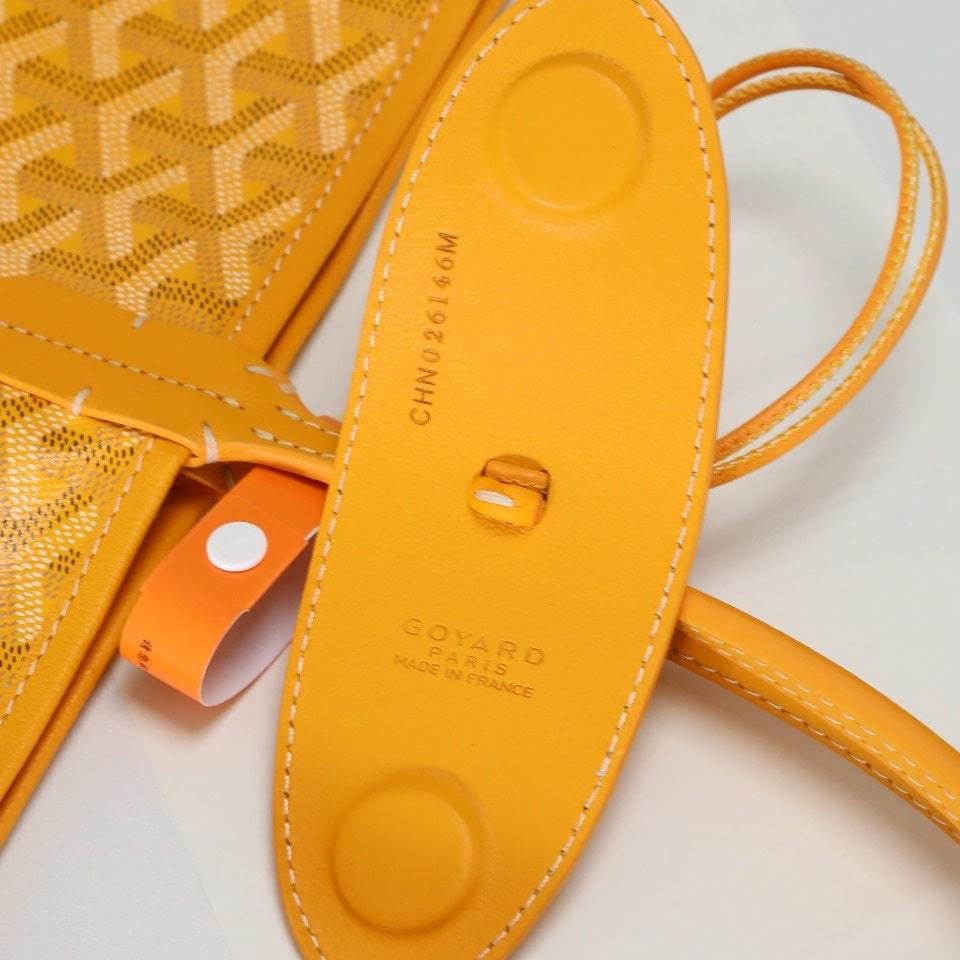 高仿Goyard*STLOUIP7滿印Tote手提袋黃色免檢版小號