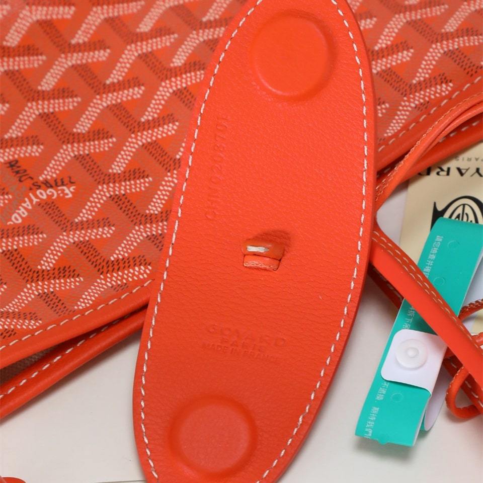 高仿Goyard*STLOUIP8滿印Tote手提袋橙色免檢版小號