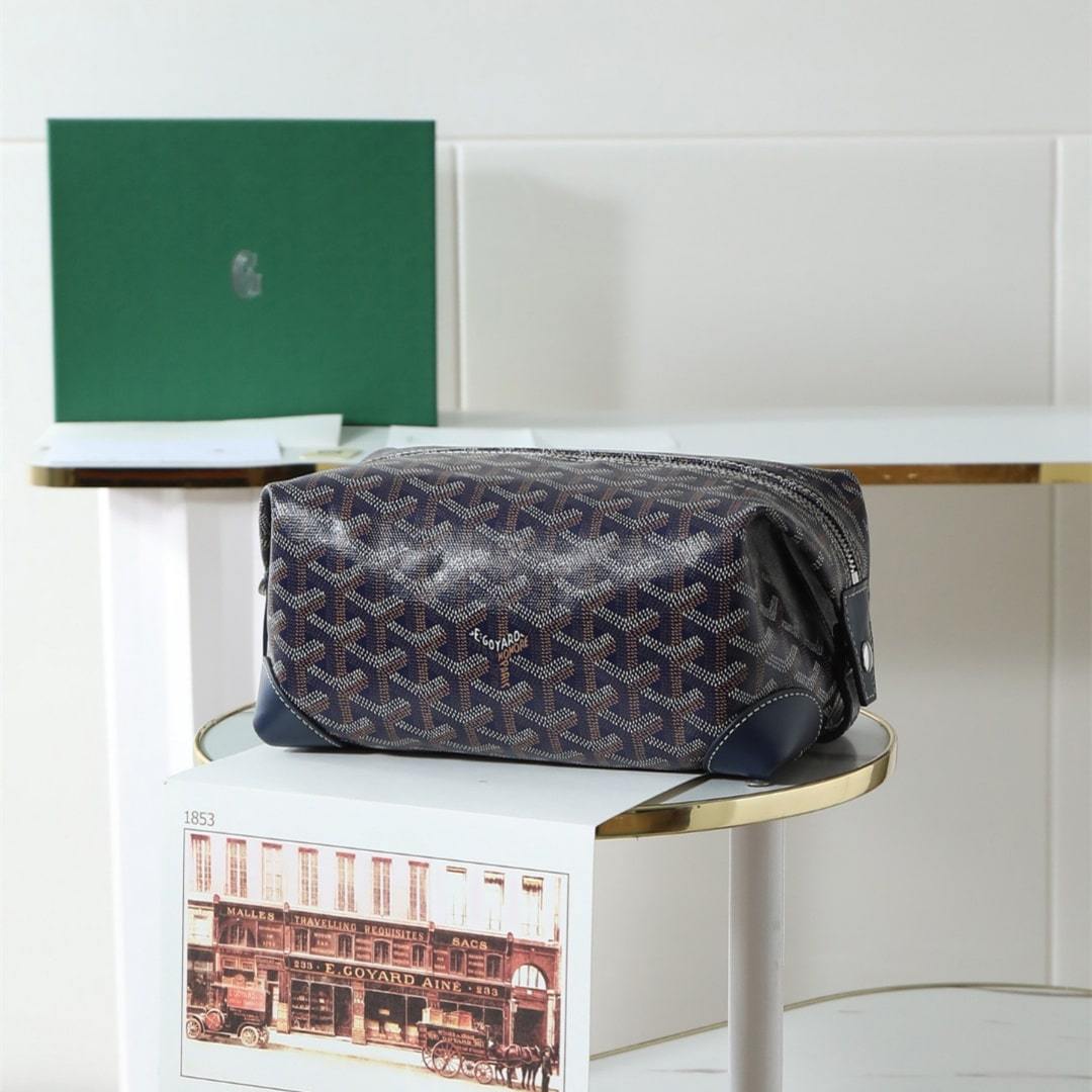 高仿Goyard*BOEING3旅行洗漱包化妝包深藍免檢版
