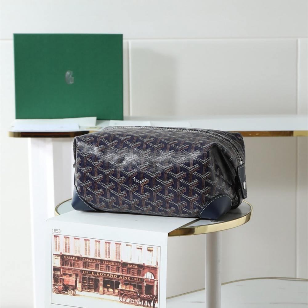 高仿Goyard*BOEING3旅行洗漱包化妝包深藍免檢版