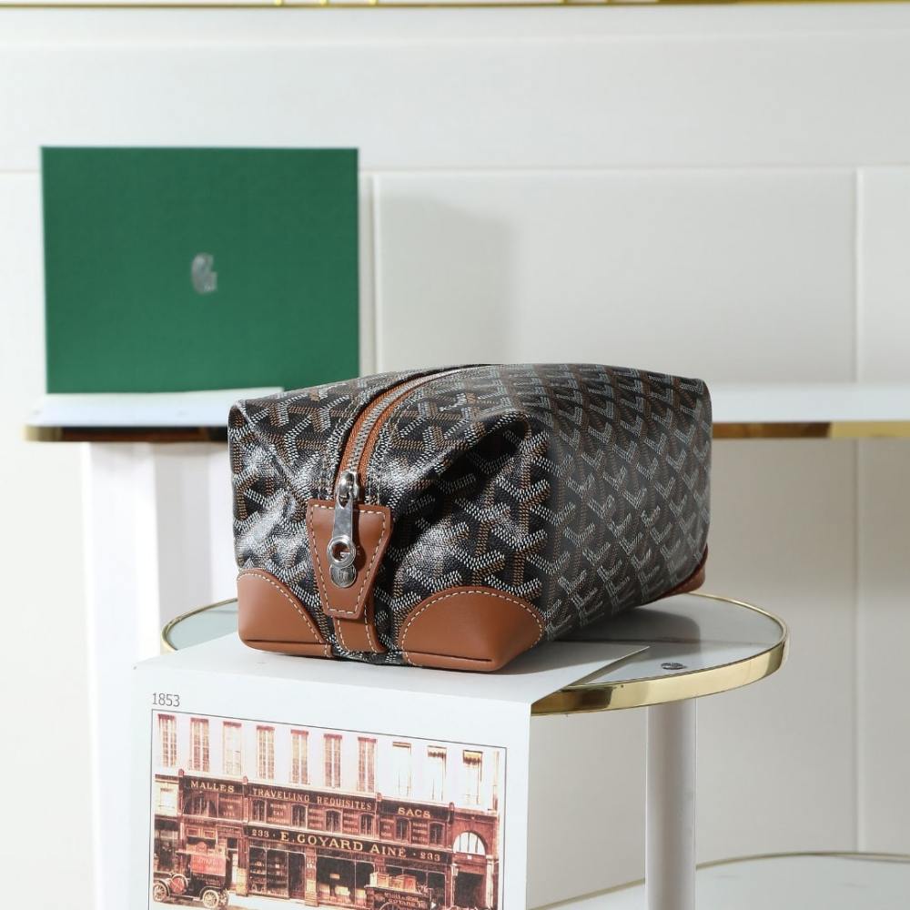 高仿Goyard*BOEING2旅行洗漱包化妝包棕色免檢版