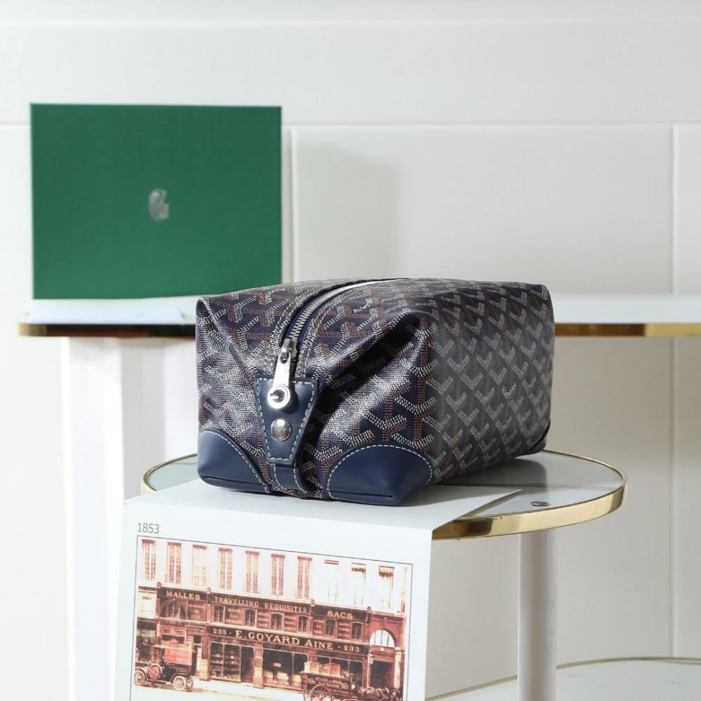 高仿Goyard*BOEING3旅行洗漱包化妝包深藍免檢版
