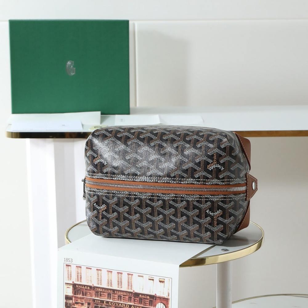 高仿Goyard*BOEING2旅行洗漱包化妝包棕色免檢版