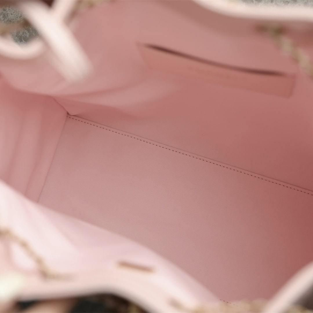 高仿Chanel*25A系列AS5311小牛皮購物袋粉色中號免檢版