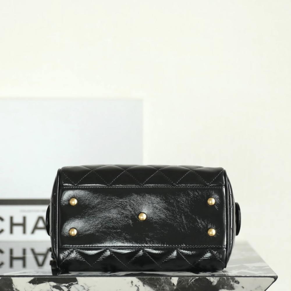 高仿Chanel*25A系列AS5578保齡球手提包黑色小號免檢版