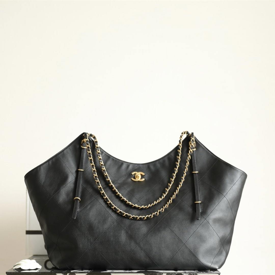 高仿Chanel*25S系列AS5463小牛皮蝙蝠購物袋超大號免檢版