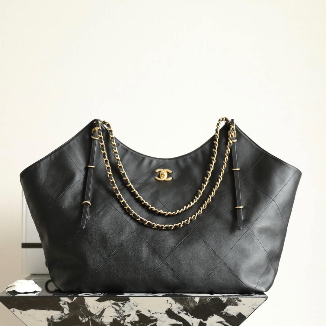 高仿Chanel*25S系列AS5463小牛皮蝙蝠購物袋超大號免檢版