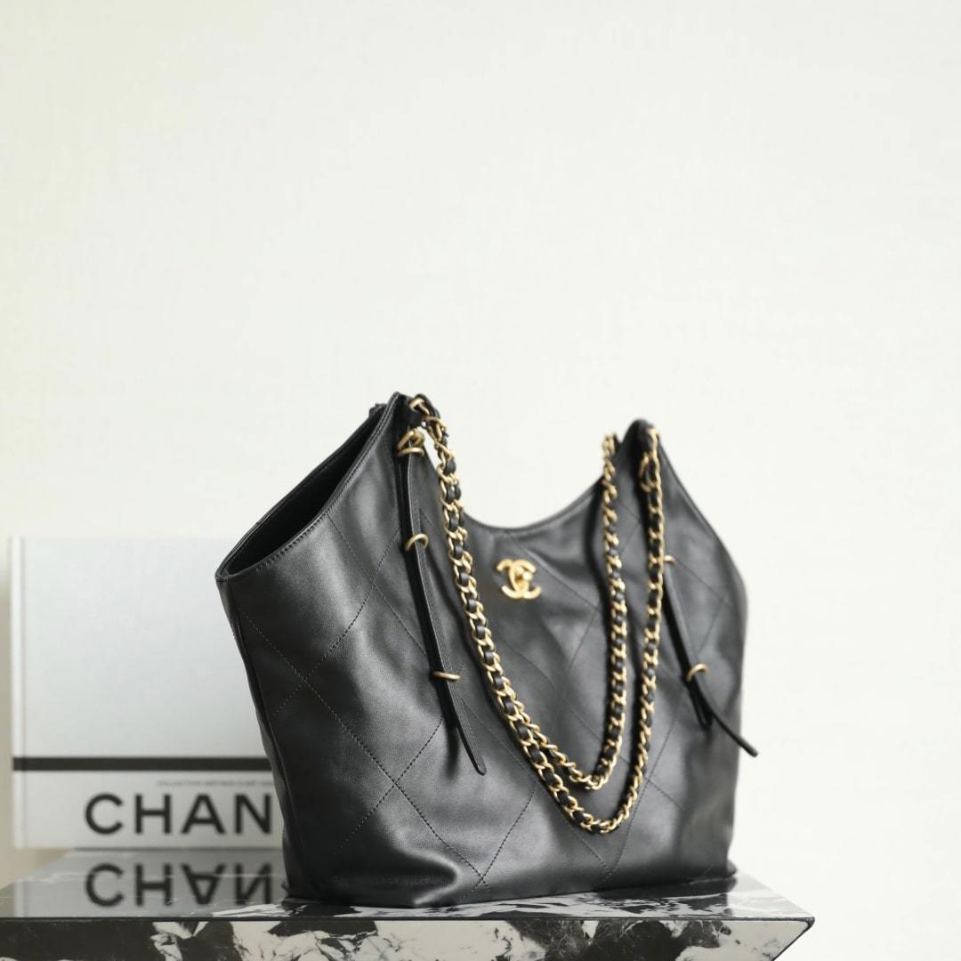 高仿Chanel*25S系列AS5466小牛皮蝙蝠購物袋大號免檢版