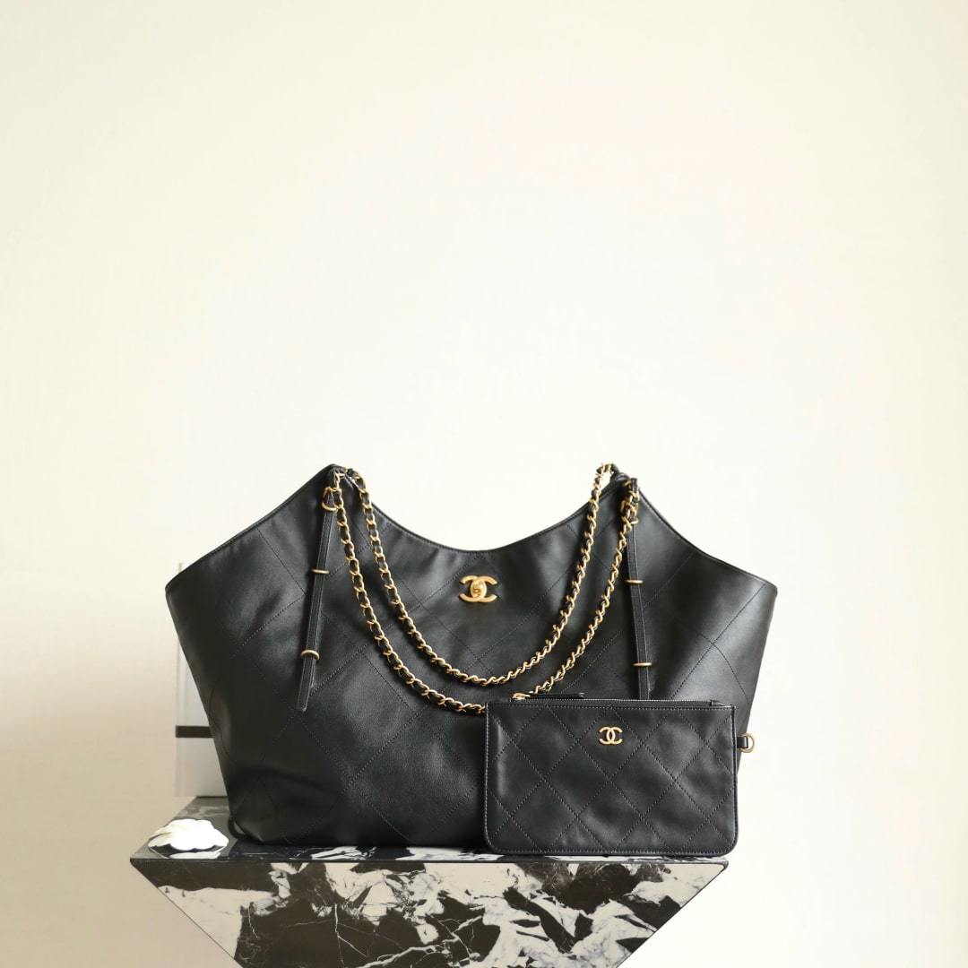 高仿Chanel*25S系列AS5463小牛皮蝙蝠購物袋超大號免檢版