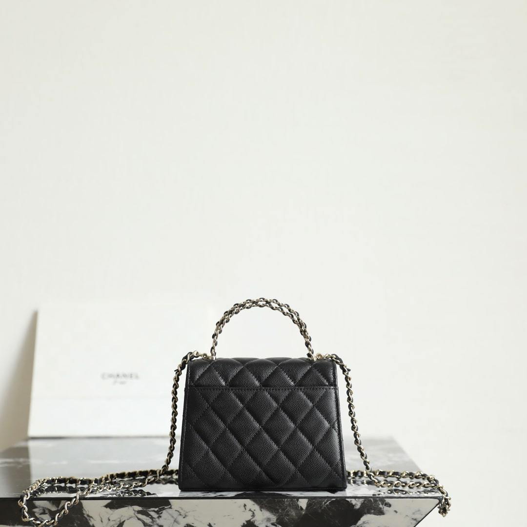 高仿Chanel*23P系列AP3237豎版Kelly手袋黑色免檢版