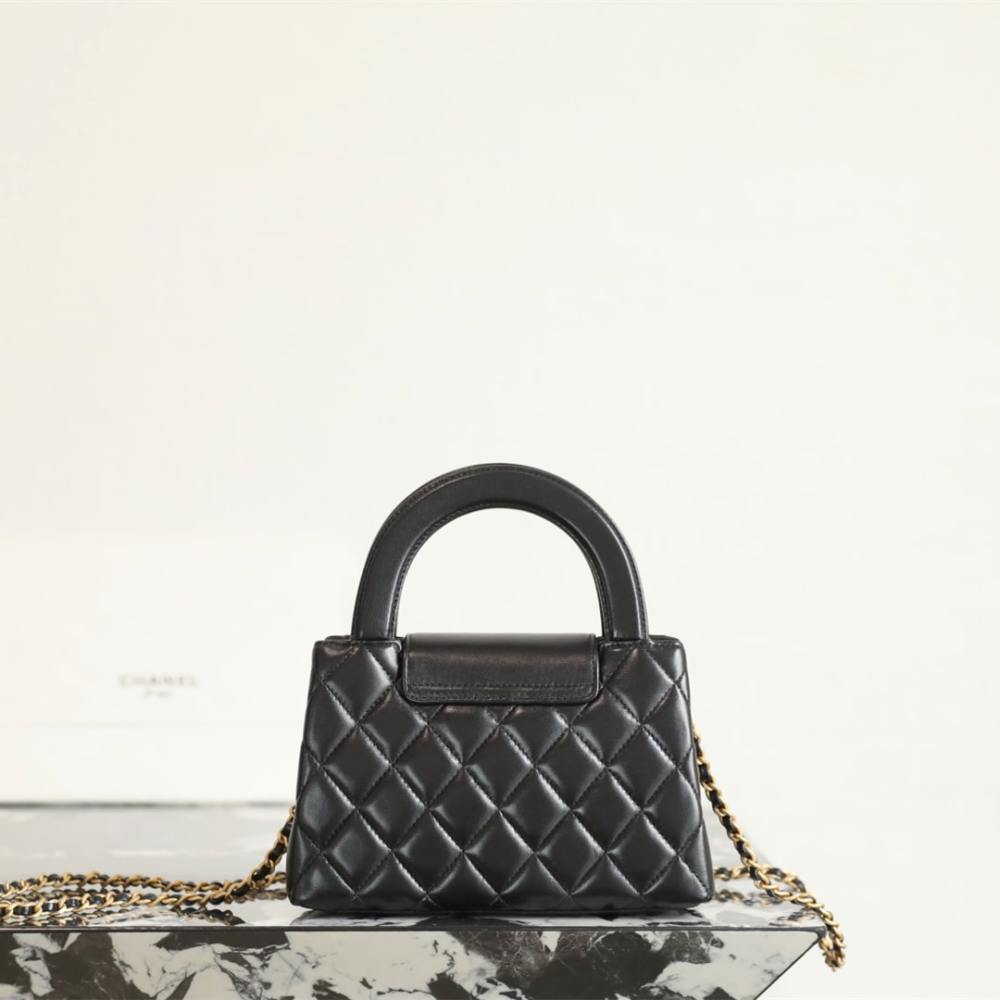 高仿Chanel*25A系列AS4416Kelly羊皮單肩包Mini黑色免檢版
