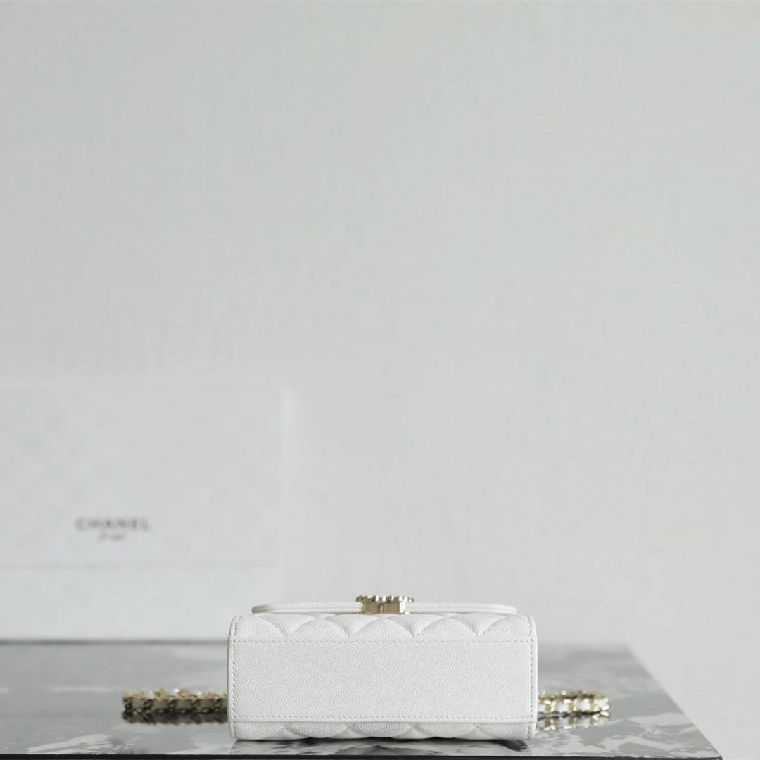 高仿Chanel*23P系列AP3237豎版Kelly手袋白色免檢版
