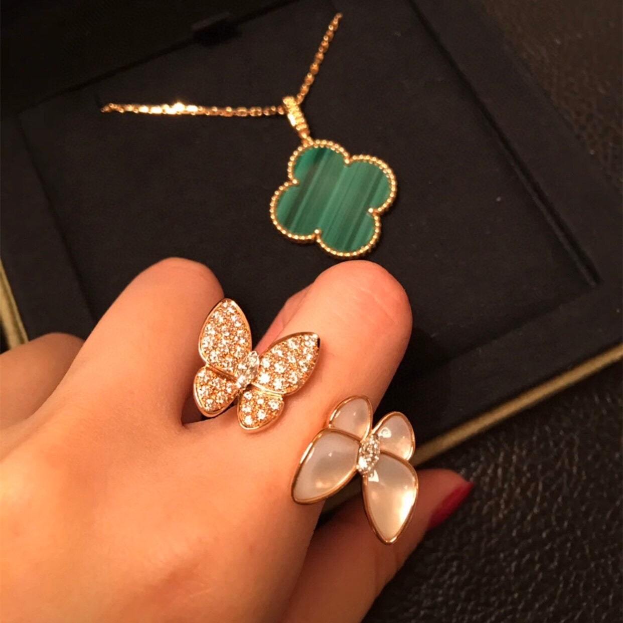 高仿首飾VanCleef&Arpels*RPO7AL0蝴蝶戒指