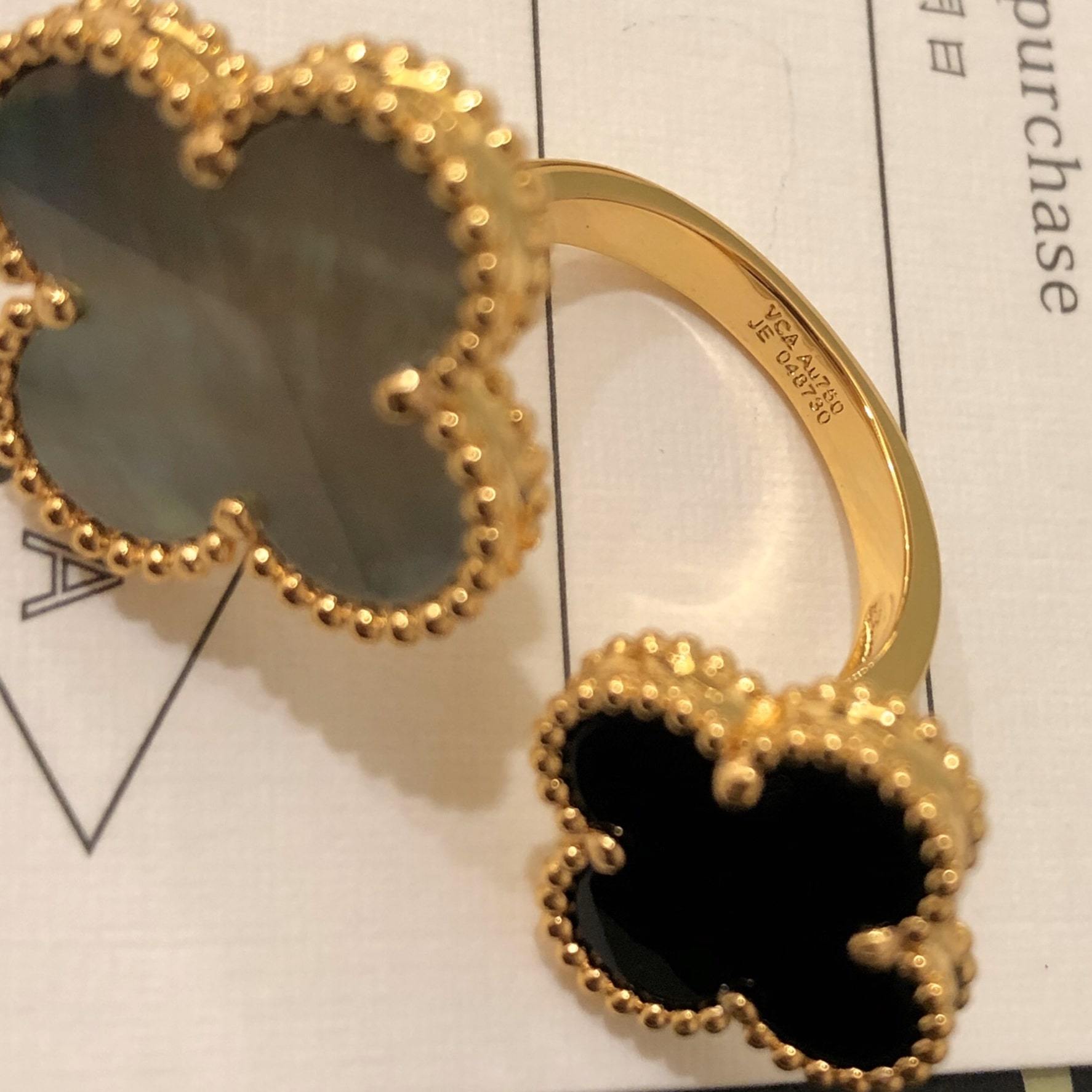 高仿首飾VanCleef&Arpels*RN05500貝母四葉草戒指